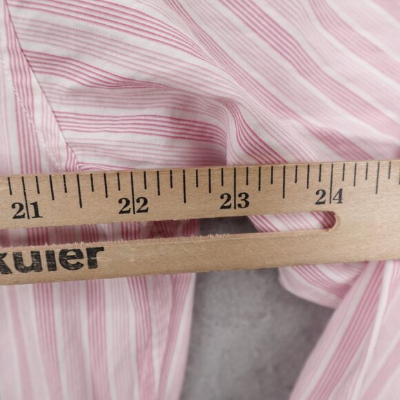 Gucci Shirt Men Large 16/41 Pink White Stripes Button Up Long Sleeve Dress Shir - Picture 7 of 13